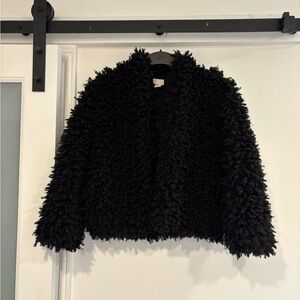 H&M Black Teddy Jacket